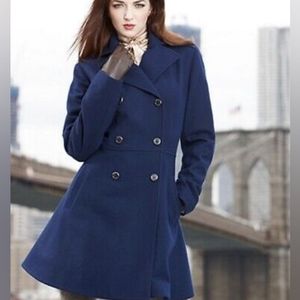 Anne Klein Navy Pea-Coat size S